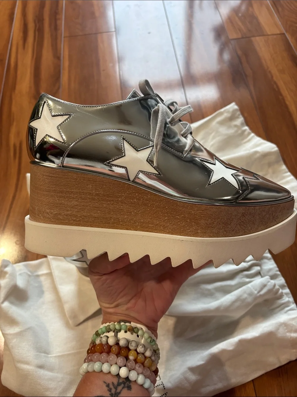 Stella McCartney Elyse Platforms, Size 39